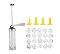 Biscotti Press Set, Acciaio Inossidabile Biscotti Estrusore Press Cookie Gun Kit Set con 20 Dischi Stampo Cookie Set di Strumenti di Decorazione di Torte FAI DA TE