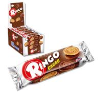 Biscotti Ringo Classici 24 Pacchetti da 55 gr Ripieno a Cacao Espositore Cartone