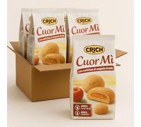 Biscotti Ripieni con Confettura di Mele Cuor Mi - Confezione da 300g - Merenda e Colazione Sana - Frollini Morbidi con Cuore di Frutta - Prodotto da Forno Italiano Senza Olio di Palma per Crich
