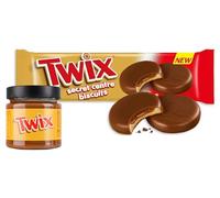 Biscotti Secret Centre Biscuits con ripieno al Caramello + Vasetto di Crema Spalmabile con Cacao gusto Caramello e Pezzi di Biscotto per twix 200g