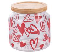 Biscottiera 1,9 L in vetro borosilicato, coperchio in bambù, Love and SìChef