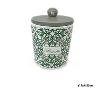 BISCOTTIERA BARATTOLO CUCINA CERAMICA VERDE ART.21198