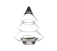 Biscottiera in Vetro Trasparente a forma di Albero di Natale cod.SB02533LU cm 38h diam.32 by Varotto & Co.