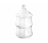 PASABAHCE Set 2 Pezzi Patisserie Pagoda in Vetro, Trasparente, Glass