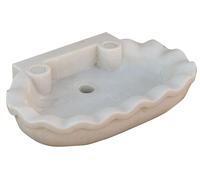 Biscottini Acquaio in marmo bianco L58xPR39xH13 cm Vasca realizzata completamente