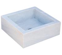 Biscottini Acquaio lavello marmo bianco 40x40x16 Vasca artigianale design unico