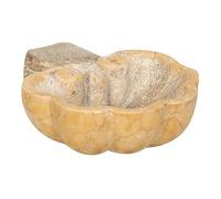 Biscottini Acquasantiera in marmo 20,5x22,5x8cm, Base per fontana giardino, Lavandino da esterno pietra, Vaso per piante da giardino grande