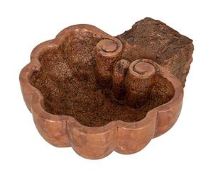 Biscottini acquasantiera in Marmo 30,5x26x13,5cm | acquasantiera a Forma di Conchiglia, per Case e chiese