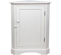 Biscottini Angoliera Country in legno massello di tiglio finitura bianca anticata L50xPR50xH92 cm. Made in Italy