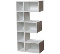 Biscottini Bacheca E con mensole da muro L30,5xPR18,5xH63,5 - Libreria per oggetti per la casa - Bacheca da parete Porta profumi - Vetrinetta espositiva