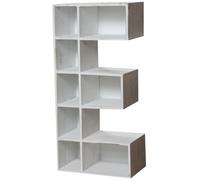 Biscottini Bacheca E con mensole da Muro L30xPR18xH63 - Libreria per Oggetti per la casa - Bacheca da Parete Porta profumi - Vetrinetta espositiva
