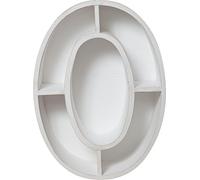Biscottini Bacheca Evergreen-House con mensole da Muro L46xPR18xH63 - Libreria per Oggetti per la casa - Bacheca da Parete Porta profumi - Vetrinetta espositiva