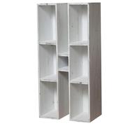 Biscottini Bacheca Evergreen-House con mensole da Muro L63,5xPR18,5xH63,5 - Libreria per Oggetti per la casa - Bacheca da Parete Porta profumi - Vetrinetta espositiva