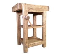 Biscottini Banco da lavoro Country in legno massello di tiglio finitura naturale Made in Italy