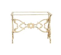 Biscottini Base per tavolo in Ghisa 100x45x70 cm | Tavolo per esterno | Base tavolo anticata | Base tavolo esterno e interno | Base tavolo piano in Vetro