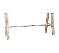Biscottini Base per tavolo in Ghisa 150x80x20 cm | Base tavolo esterno e interno | Tavolo ferro battuto giardino | Base tavolo finitura anticata | Base tavolo piano in Vetro