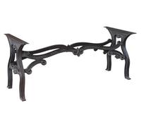 Biscottini Base per tavolo in ghisa 180x75x76 cm - Telaio Gambe tavolo Esterno - Base per Piano in Vetro - Struttura per tavolo da pranzo, scrivania, tavolini da esterno - Piedi tavolino Rettangolare
