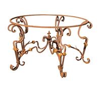 Biscottini Base per tavolo L123,5XPR123,5XH74,5 - Base per tavolo esterno - Base in ferro per tavoli da giardino - Arredo giardino - Per tavoli da interno shabby - Base tavolo piano in Vetro