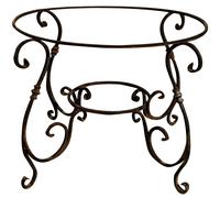 Biscottini Base tavolo in ferro pieno rotonda L107xPR107xH74 cm. forgiato mano trattato,