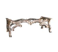Biscottini Base tavolo in Ghisa L127,5XPR69,5XH43,5 - Tavolo ferro battuto giardino - Base tavolo finitura anticata - Base tavolo piano in Vetro - Tavolo da pranzo - Per tavolo cucina