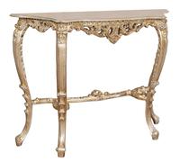 Biscottini Biscottini Consolle Legno Finitura Foglia Argento Anticato Made Italy 115x33x87