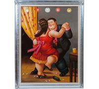 Biscottini Biscottini Dipinto Olio su Tela a Mano 110x140 Cornice Legno Foglia Argento