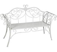 Biscottini Biscottini Divanetto Panca Sedia in Ferro 133x47x90 Bianca Anticati Stile