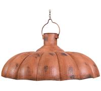 Biscottini Biscottini Lampadario sospensione Industrial D85x40 in ferro arancio anticato