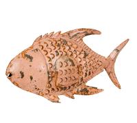 Biscottini Biscottini Lanterna Pesce Ferro Battuto Dipinto Mano Effetto Anticato 70x14x38