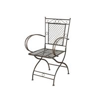 Biscottini Biscottini Poltrona Sedia Braccioli Ferro Battuto Anticata Ruggine 60x51x96