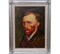 Biscottini Biscottini Quadro Dipinto a mano Olio su Tela Cornice Legno Foglia Argento