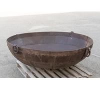 Biscottini Braciere da giardino in ferro battuto 167,5x167,5x45,5 cm - Bracere da esterni vintage effetto ruggine - Braciere barbecue per giardini e terrazze