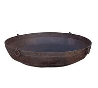 Biscottini Braciere da giardino in ferro battuto 187,5x187,5x50,5 cm - Bracere da esterni vintage effetto ruggine - Braciere barbecue per giardini e terrazze