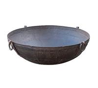 Biscottini Braciere da Terra, Particolare fioriera da Esterno Grande, Falò da Esterno in Ferro battuto, Braciere da Giardino Artigianale