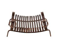 BISCOTTINI Braciere in Ferro Battuto per Camino | Barbecue da giardino | Design Rustico Anticato con Anelli Laterali | Griglia Portalegna Decorativa per Interni ed Esterni | Brucialegna Attizzatoio
