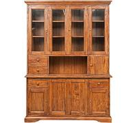 Biscottini Buffet Mobile Soggiorno 200x50x156 cm | Credenza Cucina Alta | Credenza Legno massello