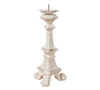 Biscottini Candelabro in Legno per Candele L13xPR13xH29 cm - Candelabro centrotavola Bianco - Portacandele da Tavolo Shabby Chic - Candeliere centrotavola Elegante