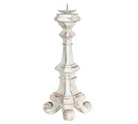 Biscottini Candelabro in Legno per Candele L19XPR19XH40 cm - Candelabro centrotavola Bianco - Portacandele da Tavolo Shabby Chic - Candeliere centrotavola Elegante