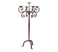 Biscottini Candeliere in ferro L48,5xPR48,5xH93,5 cm - Portacandele ferro - Candelabri antichi - Candelabri Shabby - Candelabro da terra e da tavolo