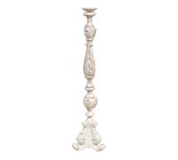 Biscottini CANDELIERE IN LEGNO FINITURA BIANCA ANTICATA MADE IN ITALY dimensioni lunghezza