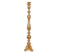 Biscottini CANDELIERE IN LEGNO FINITURA IN FOGLIA ORO ANTICATO ANTICATA MADE IN ITALY