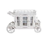 Biscottini Carrello Porta liquori 124x44x82 cm | Mobile Bar per casa in Legno di Mogano | Porta Bottiglie di liquore
