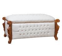 Biscottini Cassapanca baule stile francese Luigi XVI in legno massello di faggio XVI,