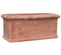 Biscottini Cassetta fioriera in Terracotta festonato 100% Made in Italy interamente Lavorata a Mano