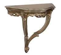 Biscottini Consolle in Legno Finitura Foglia Argento Anticato Artigianale Biscottini