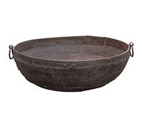 Biscottini Contenitore in Ferro 96x31x96 cm Adatto Come braciere da Giardino | Particolare fioriera da Esterno Grande