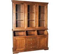 Biscottini Credenza cucina in legno 172,5x50,5x226,5 cm - Mobile ingresso - Mobile cucina - Libreria - Libreria da parete - Vetrina espositiva