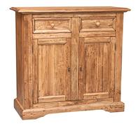 Biscottini Credenza cucina Made in Italy in legno massello -Credenza soggiorno 110x45x103 cm - Mobile cucina dispensa in Tiglio
