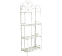 Biscottini Etagere multifunzione richiudibile in ferro battuto finitura bianca anticata L63xPR33xH165 cm