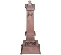 BISCOTTINI Fontana da giardino a colonna 77x37x30 cm - Fontana in ghisa con rubinetto finitura anticata - Fontana da terra esterno - Fontanelle da giardino con griglia di scarico - Fontana in ferro